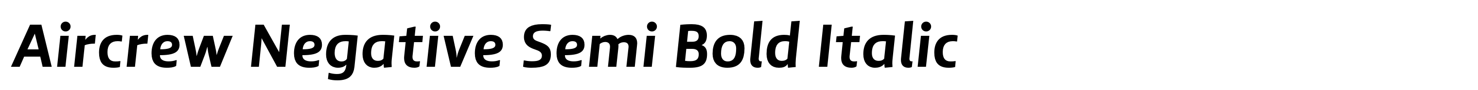 Aircrew Negative Semi Bold Italic